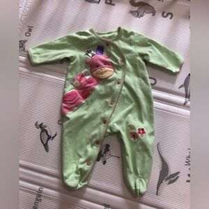 Taggies baby girl sleeper romper